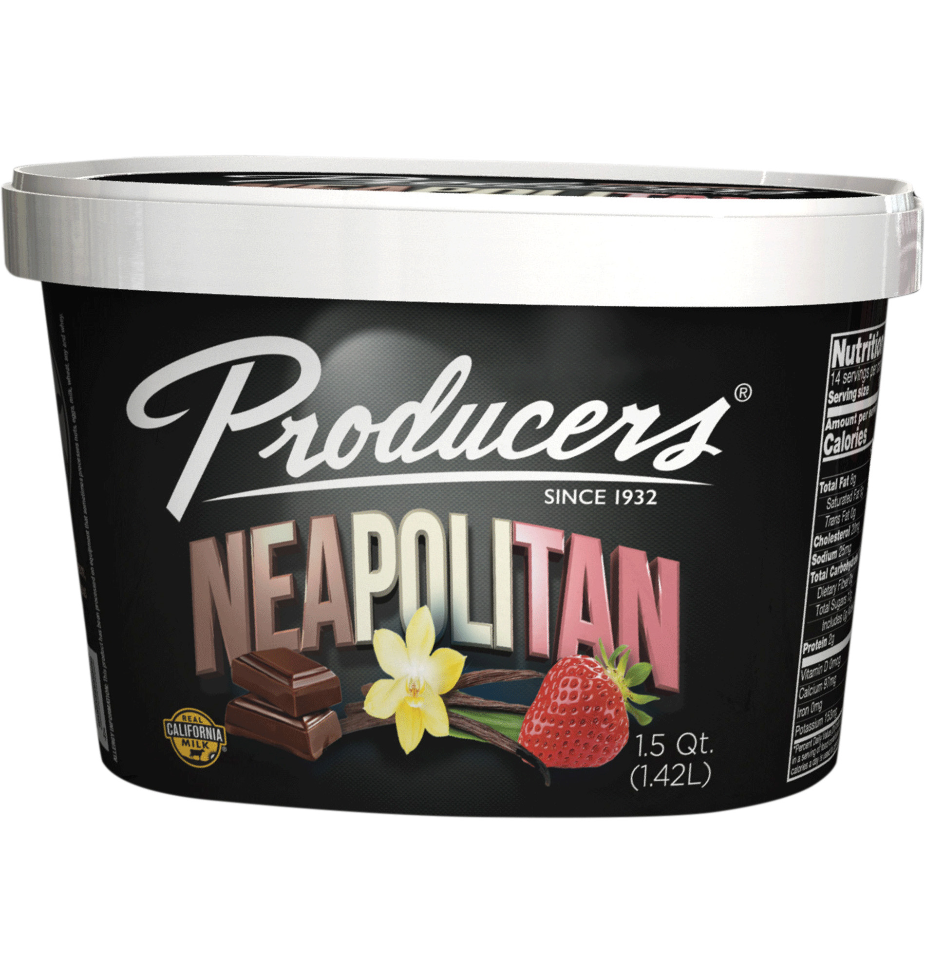 Neapolitan Producers Dairy Ice Cream Container