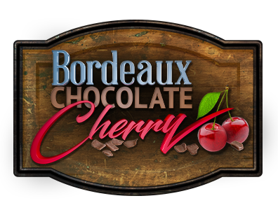 Bordeaux Chocolate Cherry 2 wood sign that says Bordeaux chocolate cherry