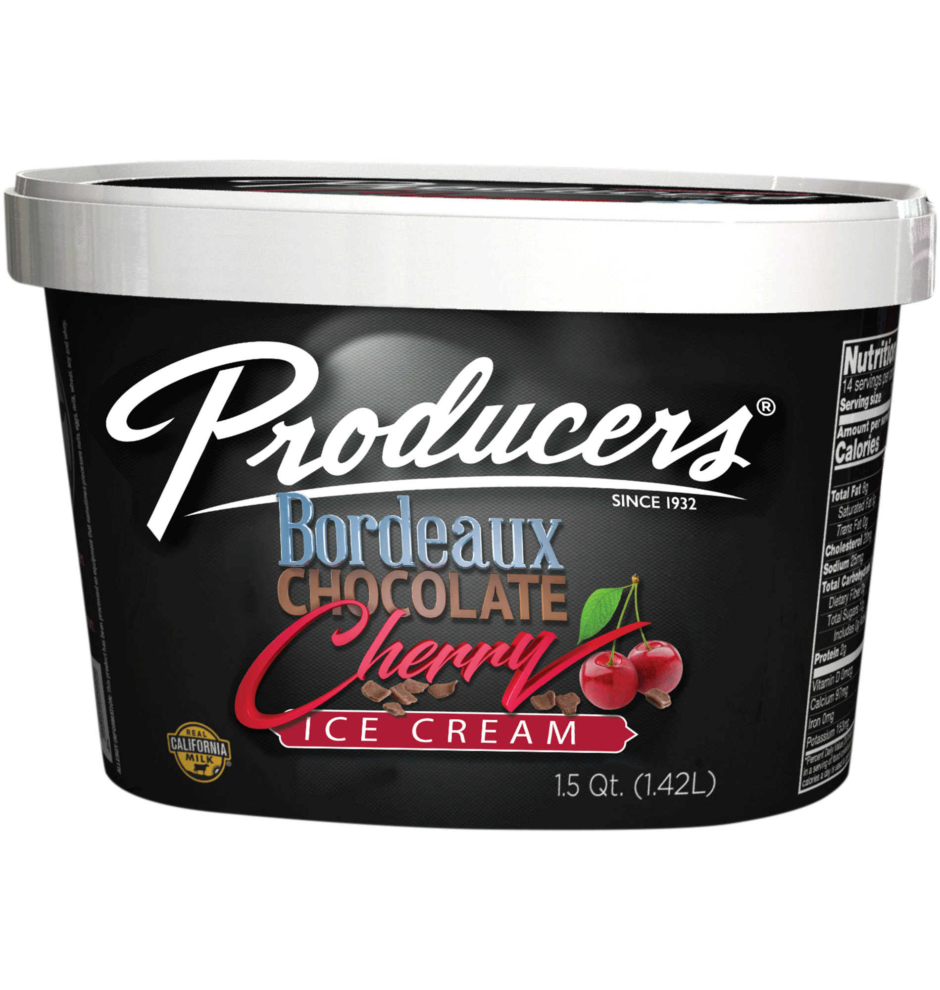 BordeauxChocolateCherry Bordeaux Chocolate Cherry Producers Ice Cream Container