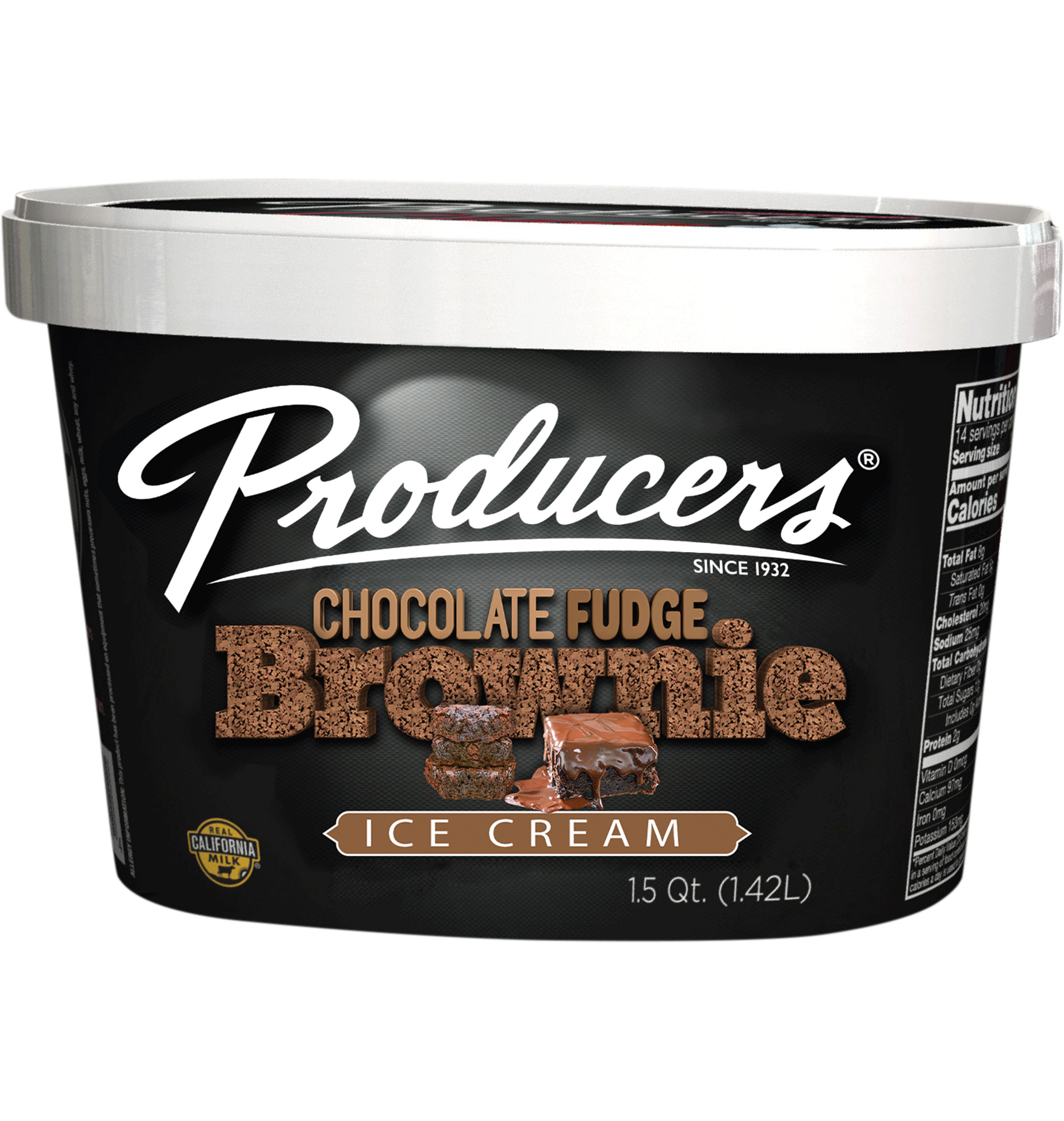 ChocolateFudgeBrownie Chocolate Brownie Fudge Producers Ice Cream Container