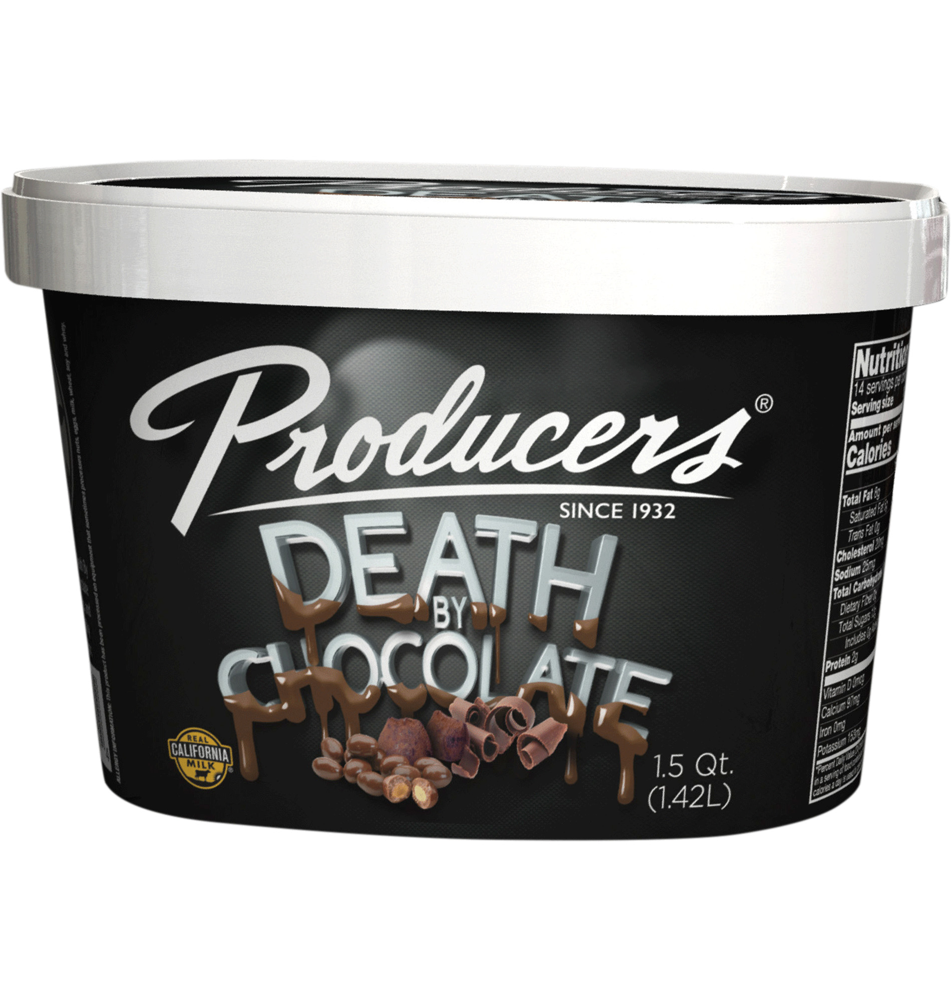 Death By Chocolate Producers Ice Cream Container